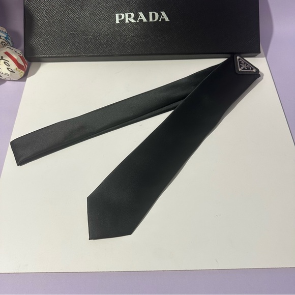 Prada Black Silk Tie - Picture 1 of 7